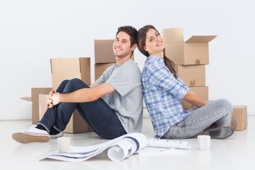 Packed items ready for collection under service terms and conditions