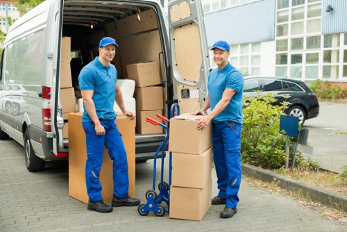 Loading boxes and furniture for a Bromley relocation service