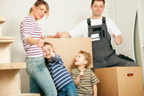 Packing boxes and furniture for removal truck hire